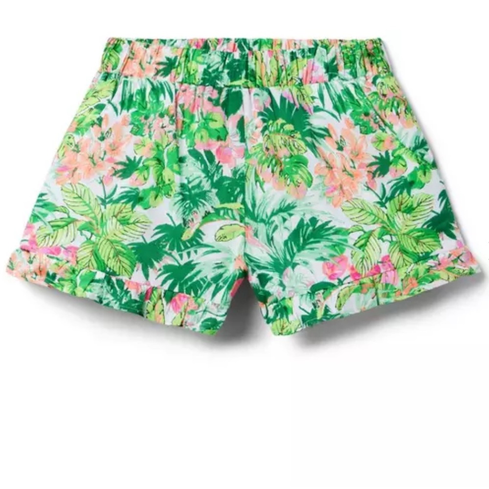 Janie & Jack Tropical Floral Ruffle Hem Shorts Size 2T